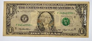 1993 STAR NOTE $1 DOLLAR BILL ( ATLANTA F )  7 Digits. F1918F*. Our T8148 - Picture 1 of 8