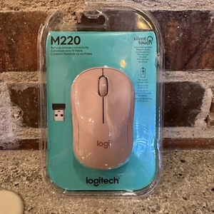 Logitech M220 Silent Wireless Mouse with USB Receiver, Optical Tracking - Rose - Picture 1 of 9