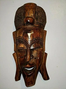  Máscara tribal africana de madera 12 pulgadas - Imagen 1 de 7