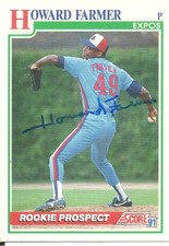 Howard Farmer Montreal Expos   Personally Autographed Rookie Card