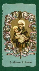  santino holy card  Image Pieuse  SAN ANTONIO DI PADOVA - Picture 1 of 1