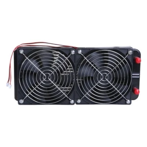Aluminum Computer Radiator Water Cooling Cooler 2 Fans 240mm For CPU Heatsink - Picture 1 of 17