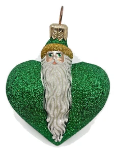 Adorno Patricia Breen Santa du Coeur Verde San Valentín Corazón Brillante Vacaciones - Imagen 1 de 8