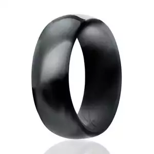 Silicone Wedding Ring - Black-Camo by ROQ for Men - 14 mm Ring - Picture 1 of 1