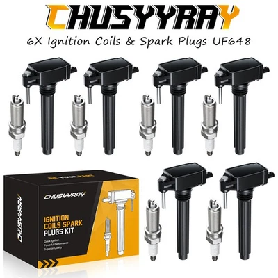 6X Bobina de encendido y 6x Bujía para Chrysler 200 2011-2017 3,6L UF648 Foto 1 de 4