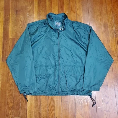 Woolrich Jacket Mens Extra Large Green Hooded Mesh Lined Windbreaker Outdoor - Image 1 of 4