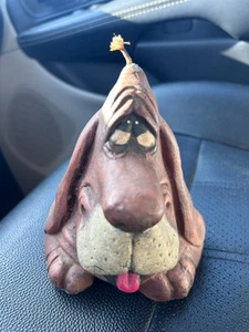 Vintage Wax Basset Hound Candle Unique Cute - Picture 1 of 8