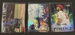 Bryce Harper 2020 Topps Stadium Club Chrome Lot x 3 Base + Beam Team + PowerZone - Picture 1 of 2