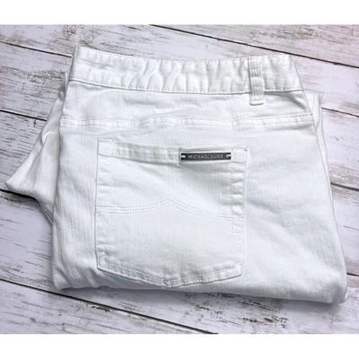 Michael Kors 白色牛仔裤女式 20W 大码直筒裤 — 第 1/4 张图片