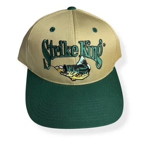 Vintage Strike King Fishing Lures Green Tan Cap Snapback Embroidered - Picture 1 of 10