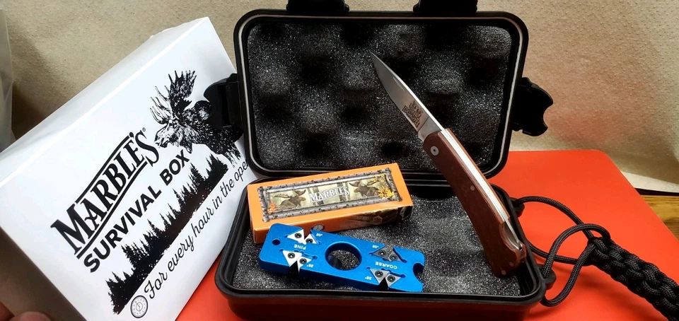 Marbles Lockback Folding Knife 2.5" Satin Finish Stainless Blade Wood Handle