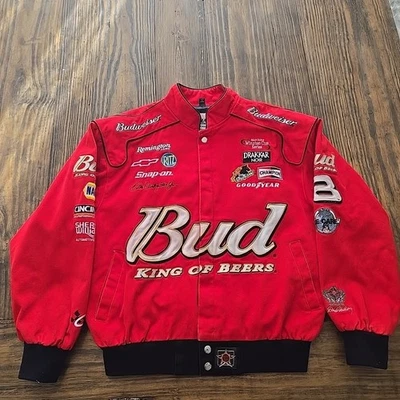 Dale Earnhardt Jr Chase Athletics JH Design Red Leather Jacket Men M *READ* - Image 1 of 4