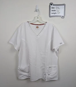 Dickies Xtreme Stretch-Peeling-Top mit V-Ausschnitt weiß 2XL - Bild 1 von 4