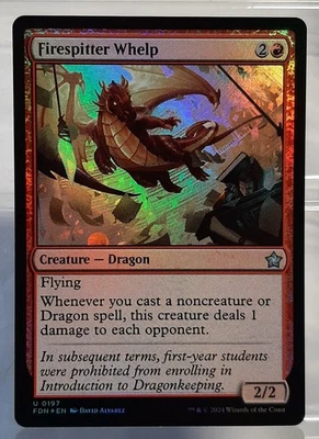 Firespitter Whelp - Uc/Foil/Kreatur - Magic: The Gathering Foundation - EN/NM - Bild 1 von 2