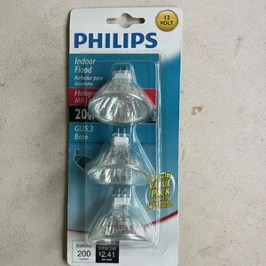 3 Philips 20W MR16 GU5.3 Base Indoor Flood Bulbs - Picture 1 of 1