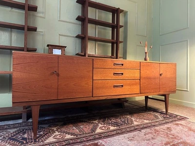 Rare 7ft Nathan Mid Century Teak Sideboard Retro - Image 1 of 4
