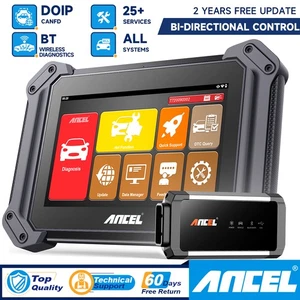 ANCEL Escáner Bidireccional OBD2 Coche Todo Sistema Herramienta de Diagnóstico ABS Programa de Llave - Imagen 1 de 16