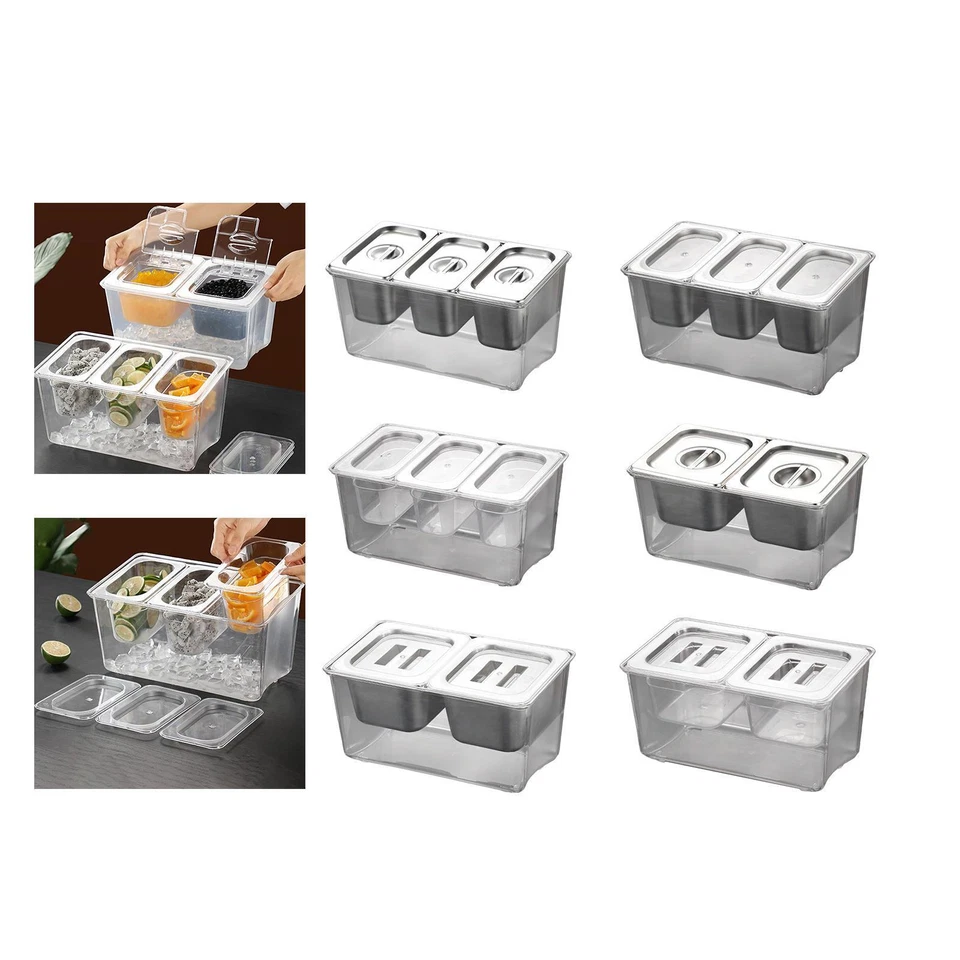 Chilled Condiment Server Commercial Jams Box Removable Containers Spice - Image 1 of 1