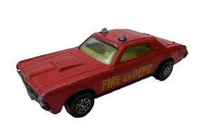 Vintage Corgi Juniors WhizzWheels Mercury Cougar XR7 Red Fire Dept Chief Car - Picture 1 of 5