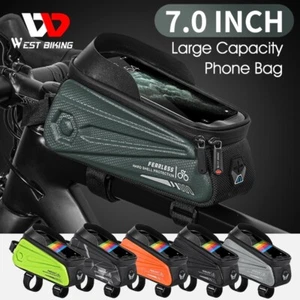 WEST BIKING MTB Fahrrad Rennrad Rahmen Tasche Top Tube Telefon Halter Tasche - Bild 1 von 20