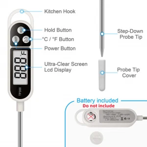 Kitchen oil thermometer Needle Food Instant Read Meat Temperature Grilling BBQ - Picture 1 of 11