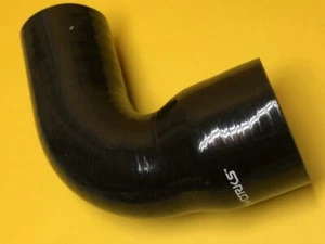 Raceworks SHE-090-275300BK 90 degree 2.75-3.0" 70-76 Reducer elbow Silicon Black - Picture 1 of 2