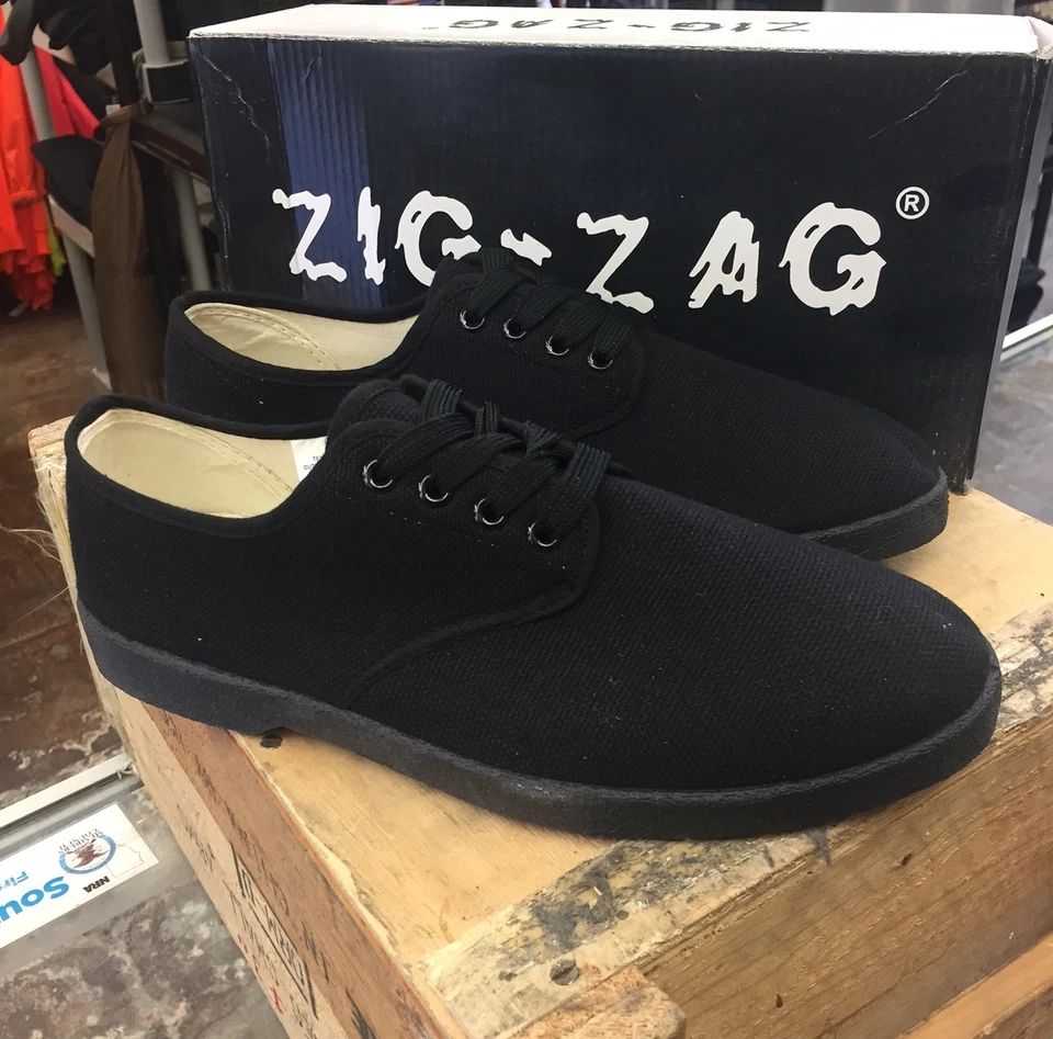 Zig Zag Wino Shoes-Black Lace-Up * Black Sole - 7204BK - Image 1 of 3
