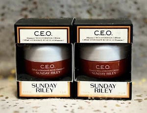 2x~Sunday Riley~C.E.O. Vitamin C reichhaltige Feuchtigkeitscreme ~ 0,5 flüssige Unzen/15 g EA ~ Minis ~ Neu im Karton - Bild 1 von 1