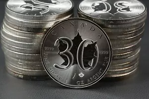 25x 1 Oz Silber 999 Silber Tube 30 Jahre Maple Leaf 2018 Feinsilber 777,5g #31 - Bild 1 von 8