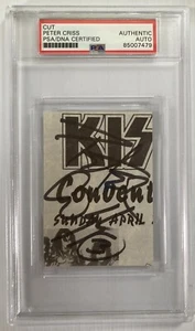 KISS Drummer The Cat Peter Criss Signed Autograph 2.5x3.5 Cut - PSA - FREE S&H! - Picture 1 of 4