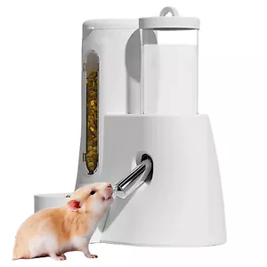 Hamster Water Dispenser Automatic Feeder Cage Water Bottle 2 in 1 No Drip - Picture 1 of 12