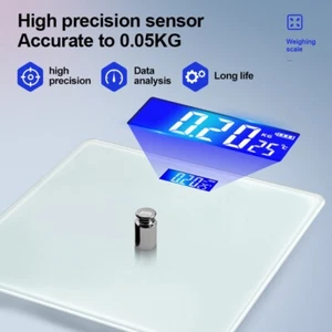 Digital Electronic Glass Bathroom Scales Weight Body Scale 180kg for Gym Home - Picture 1 of 18