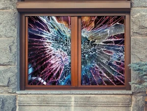 3D Color Crack P46 Window Film Print Sticker Cling Stained Glass UV Block Am - Picture 1 of 11