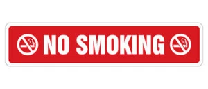 NO SMOKING Street Sign SMOKING Decal Decals red symbol - Picture 1 of 15