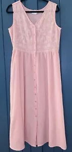 Vestido Vintage Rosa Gingham Seersucker Mediano Cotta Core Coqueta Tradicional - Imagen 1 de 8