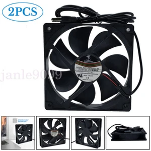 2PCS 12cm DC 5V USB Cooler Black Silent Cooling Fan For Desktop PC Computer Case - Afbeelding 1 van 8