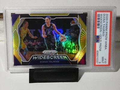 Diana Taurasi 2020 WNBA Prizm Widescreen #10 GOLD Prizm #'d 4/10 PSA 9 MINT - Image 1 of 2