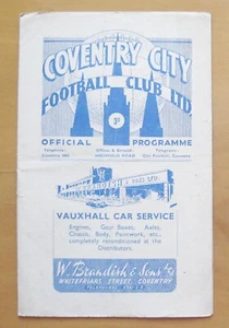 COVENTRY CITY v SHEFFIELD UNITED 1949/1950 *VG Condition Football Programme* - Picture 1 of 3