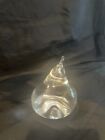 Steuben Crystal 3 1/4" Pear Figurine Paperweight Signed 7876 Mcdougal 3.25"