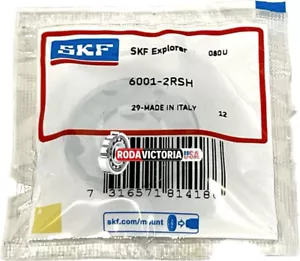 SKF 6001-2RS Deep Groove Ball Bearing, Rubber Sealed 12x28x8mm - Picture 1 of 3