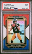 2022 Panini Prizm Kenny Pickett Red White Blue RC PSA 9 #301 Steelers