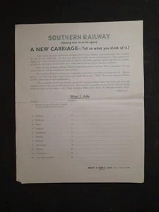 1945 Southern Railway - A New Carriage - Tell Us What You Think Form - Picture 1 of 6