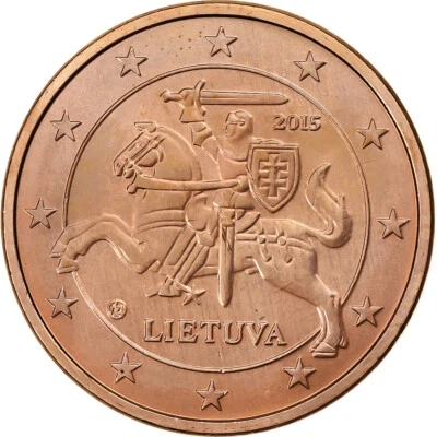 [#1287986] Lithuania, 5 Euro Cent, BU, 2015, Vilnius, Copper Plated Steel, MS - Image 1 of 2