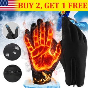 Thermal Windproof Waterproof Winter Gloves Touch Screen XL Size for Cold Weather - Picture 1 of 12