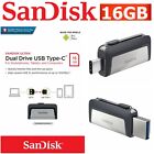 Type C USB SanDisk 16GB OTG Dual USB 3.1 Flash Drive Stick PC Thumb Mac Samsung