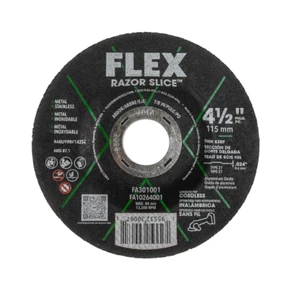 (10) FLEX Razor Slice 4-1/2" Metal Cut-Off Wheel FA301001 (10 PACK) .024" Thick - Picture 1 of 1