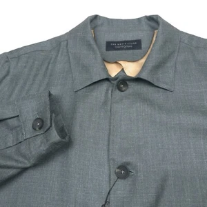 $598 Bloomingdales Sage Green Melange Micro Hopsack Wool Chore Jacket Men's 44R - Picture 1 of 8