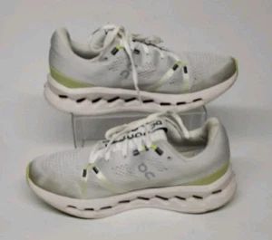 On Cloudmonster Running Shoes Womens Size 9.5  White Green CloudTec Helion Road - Picture 1 of 14