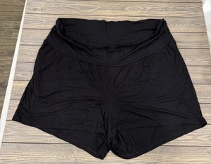 Pantaloncini da notte Old Navy maternità domenica XXL neri morbidi elasticizzati abbigliamento lounge - Foto 1 di 3