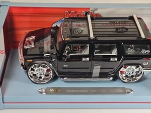 Maisto 1/18 Custom Shop Hummer H2 SUV Black Model - Picture 1 of 8